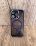 İPhone 15 Pro Uyumlu MagSafe Mor Kılıf – Lens Korumalı