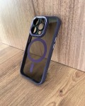 İPhone 15 Pro Uyumlu MagSafe Mor Kılıf – Lens Korumalı
