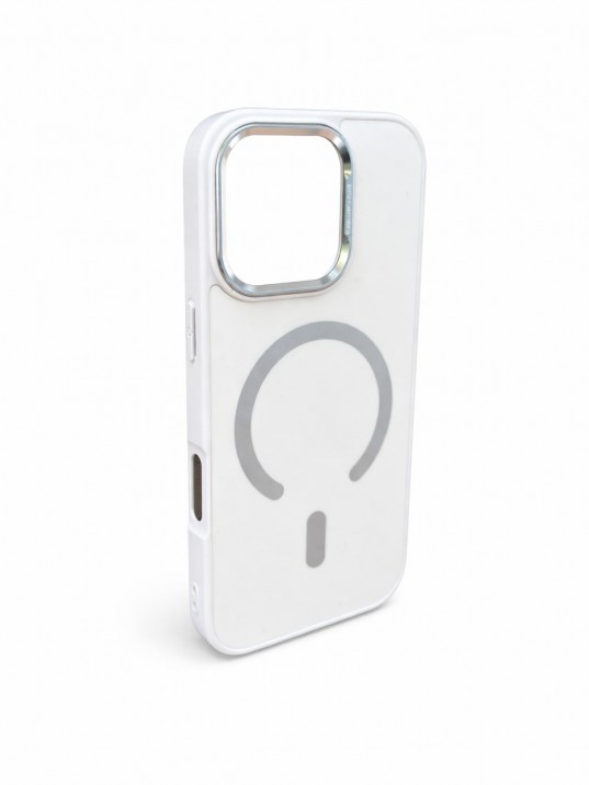 İPhone 16 Pro Max Uyumlu Beyaz MagSafe Kılıf