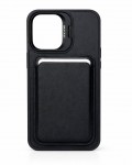 iPhone 15 Pro Max Uyumlu Siyah Kartlıklı MagSafe Standlı Kılıf iPhone 15 Pro Max Uyumlu Siyah Kartlıklı MagSafe Standlı Kılıf