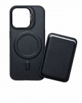 iPhone 16 Pro Uyumlu Siyah Kartlıklı MagSafe Standlı Kılıf iPhone 16 Pro Uyumlu Siyah Kartlıklı MagSafe Standlı Kılıf