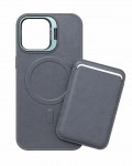 iPhone 17 Uyumlu Gri Kartlıklı MagSafe Standlı Kılıf iPhone 17 Uyumlu Gri Kartlıklı MagSafe Standlı Kılıf