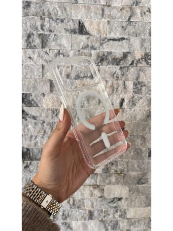 İPhone 17 Pro Uyumlu Sert Şeffaf MagSafe Kılıf – Minimal Tasarım