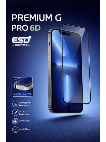 iPhone 16 Premium G Pro 6D Antistatik Kırılmaz Cam