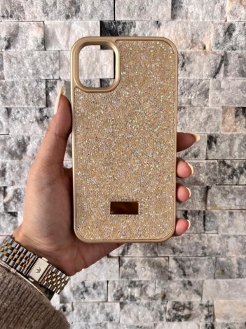 İPhone 11 Swarovski Gold Taşlı Kılıf