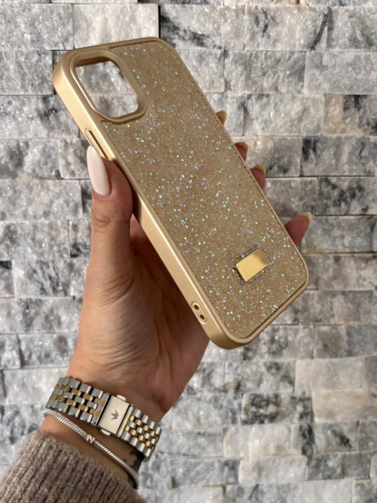 İPhone 11 Swarovski Gold Taşlı Kılıf