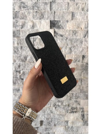 İPhone 12/12 Pro Swarovski Siyah Taşlı Kılıf