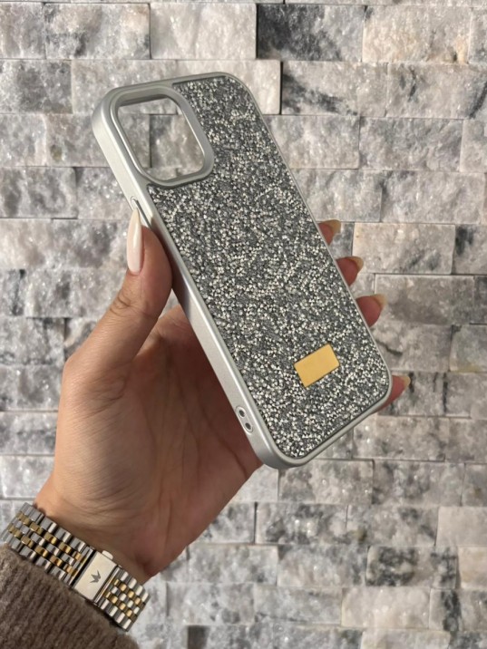 İPhone 12/12 Pro Swarovski Silver Taşlı Kılıf