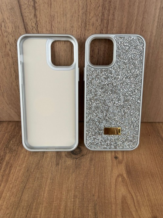 İPhone 12/12Pro Swarovski Silver Taşlı Kılıf