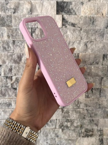 İPhone 12/12 Pro Swarovski Pembe Taşlı Kılıf
