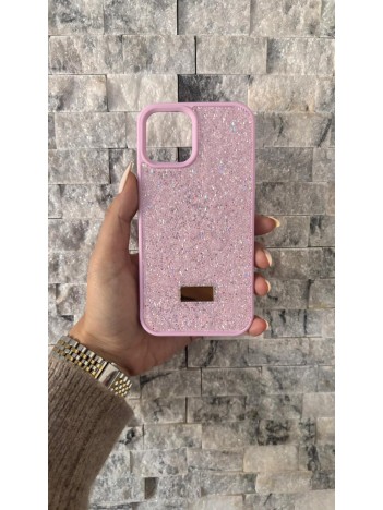 İPhone 12/12 Pro Swarovski Pembe Taşlı Kılıf