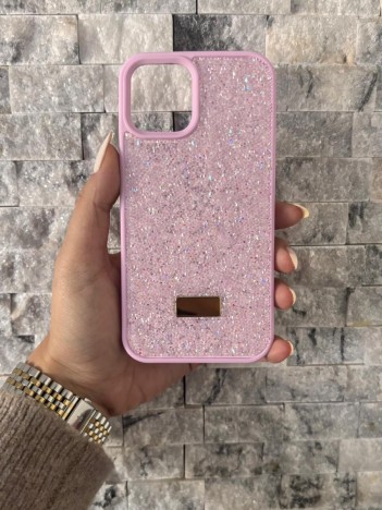 İPhone 12/12 Pro Swarovski Pembe Taşlı Kılıf