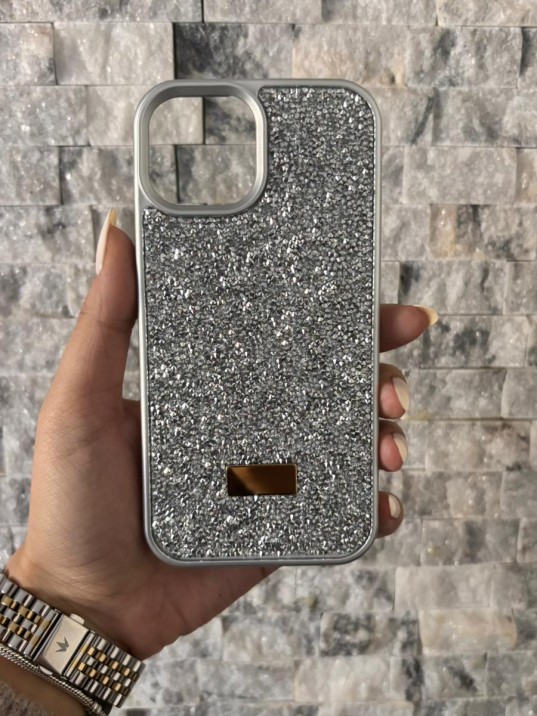 İPhone 13/14 Swarovski Silver Taşlı Kılıf