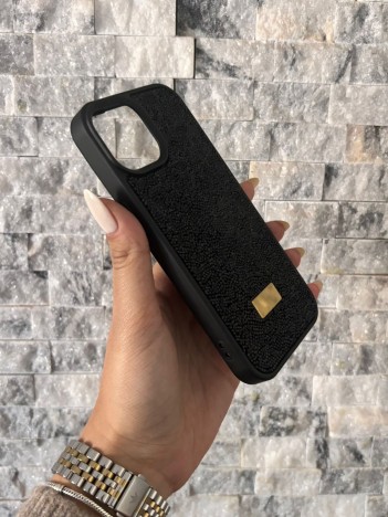İPhone 13/14 Swarovski SiyahTaşlı Kılıf