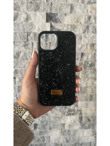 İPhone 13/14 Swarovski SiyahTaşlı Kılıf
