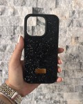 İPhone 15 Pro Swarovski Siyah Taşlı Kılıf