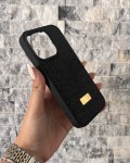 İPhone 15 Pro Swarovski Siyah Taşlı Kılıf