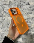 İPhone 17 Pro Max Uyumlu Turuncu MagSafe Standlı Lens Korumalı Case Pro Kılıf