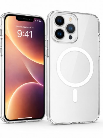 iPhone 15 Pro Max Uyumlu Sararmaz Şeffaf MagSafe Animasyonlu Kılıf