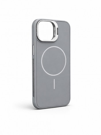 İPhone 13 / 14 Uyumlu Gri MagSafe Standlı Kılıf
