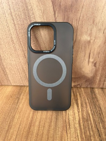 İPhone 14 Pro Max Uyumlu Buzlu Duman Gri MagSafe Kılıf – Lens Çerçeveli Premium Koruma