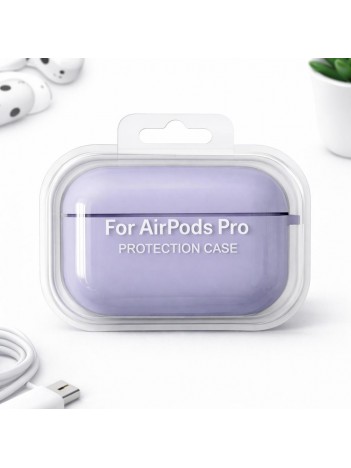 AirPods Pro Uyumlu Lila Silikon Koruyucu Kılıf (Darbe Emici-Çizilme Önleyici)