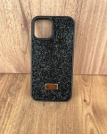 İPhone 12/12Pro Swarovski Siyah Taşlı Kılıf