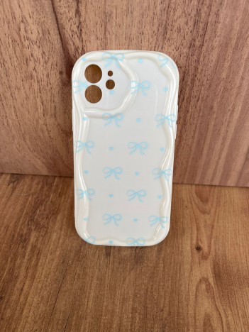 İPhone 12 Uyumlu Pastel Fiyonk Desenli Soft Kılıf