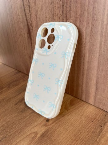 İPhone 14 Pro Uyumlu Pastel Fiyonk Desenli Soft Kılıf