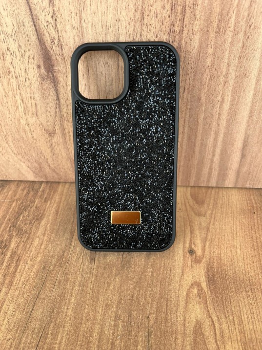 İPhone 13/14 Swarovski SiyahTaşlı Kılıf