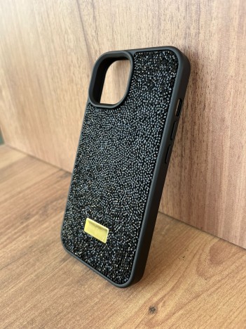 İPhone 13/14 Swarovski SiyahTaşlı Kılıf