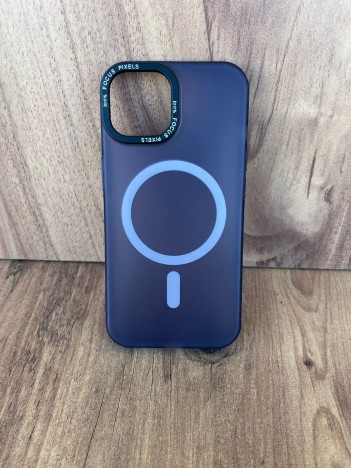 İPhone 15 Uyumlu Buzlu Mor MagSafe Kılıf – Lens Çerçeveli, Premium Koruma