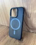 İPhone 15 Pro Uyumlu Buzlu Lacivert MagSafe Kılıf – Lens Çerçeveli, Premium Koruma
