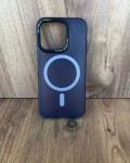 İPhone 15 Pro Uyumlu Buzlu Mor MagSafe Kılıf – Lens Çerçeveli, Premium Koruma