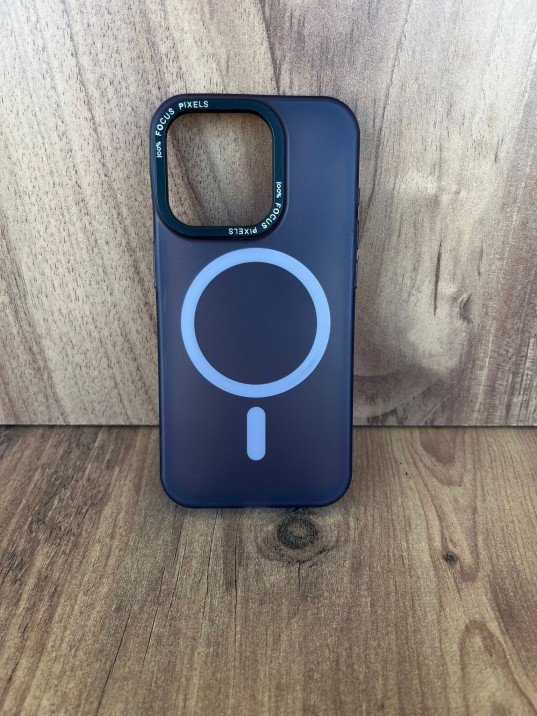 İPhone 15 Pro Uyumlu Buzlu Mor MagSafe Kılıf – Lens Çerçeveli, Premium Koruma