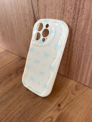 İPhone 15 Promax Uyumlu Pastel Fiyonk Desenli Soft Kılıf