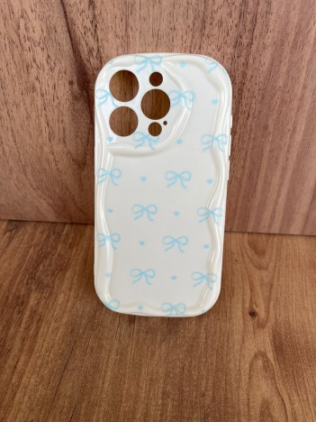 İPhone 15 Promax Uyumlu Pastel Fiyonk Desenli Soft Kılıf