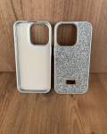 İPhone 15Pro Swarovski Silver Taşlı Kılıf