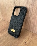 İPhone 15Pro Swarovski Siyah Taşlı Kılıf
