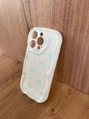 İPhone 16 Pro Uyumlu Pastel Fiyonk Desenli Soft Kılıf