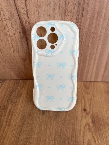 İPhone 16 Pro Uyumlu Pastel Fiyonk Desenli Soft Kılıf