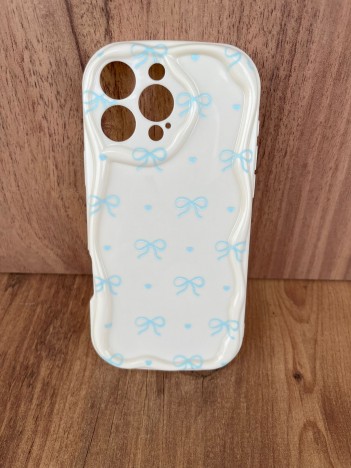 İPhone 16 Promax Uyumlu Pastel Fiyonk Desenli Soft Kılıf