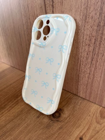 İPhone 16 Promax Uyumlu Pastel Fiyonk Desenli Soft Kılıf