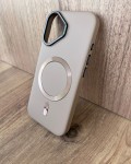 İPhone 16 Uyumlu Mat Kum Beji MagSafe Kılıf – Metal Kamera Çerçeveli, Premium Koruma