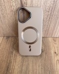 İPhone 16 Uyumlu Mat Kum Beji MagSafe Kılıf – Metal Kamera Çerçeveli, Premium Koruma