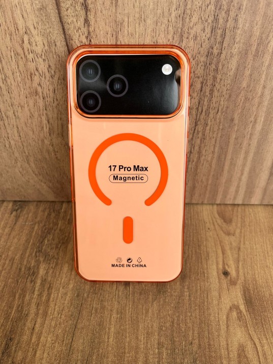 İPhone 17 Promax Uyumlu Turuncu Şeffaf MagSafe Kılıf – Sararma Karşıtı, Ultra İnce