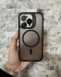 İPhone 13 Pro Uyumlu Siyah MagSafe Standlı Lens Korumalı Case Pro Kılıf