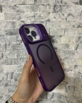 İPhone 17 Pro Max Uyumlu Mor MagSafe Standlı Lens Korumalı Case Pro Kılıf
