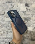 İPhone 13 Pro Uyumlu Mavi MagSafe Standlı Lens Korumalı Case Pro Kılıf
