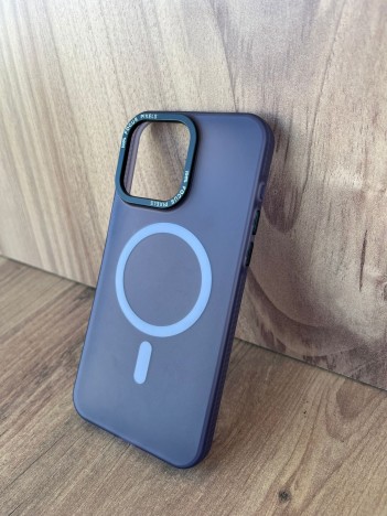 İPhone 15 Pro Max Uyumlu Buzlu Mor MagSafe Kılıf – Lens Çerçeveli, Premium Koruma